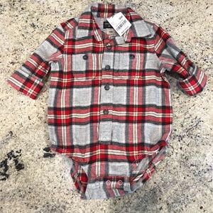 Oshkosh flannel onesie